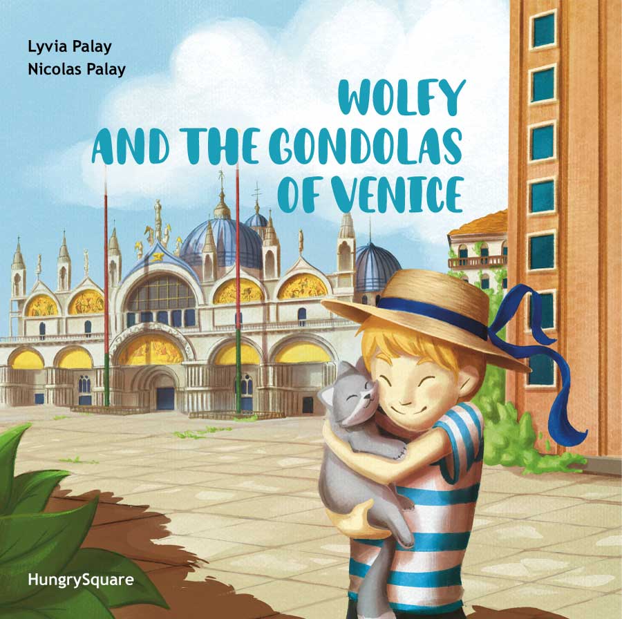 Wolfy and the gondolas of Venice